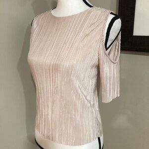 *TOPSHOP* Pink Cold Shoulder Half Sleeve Top Sz 2